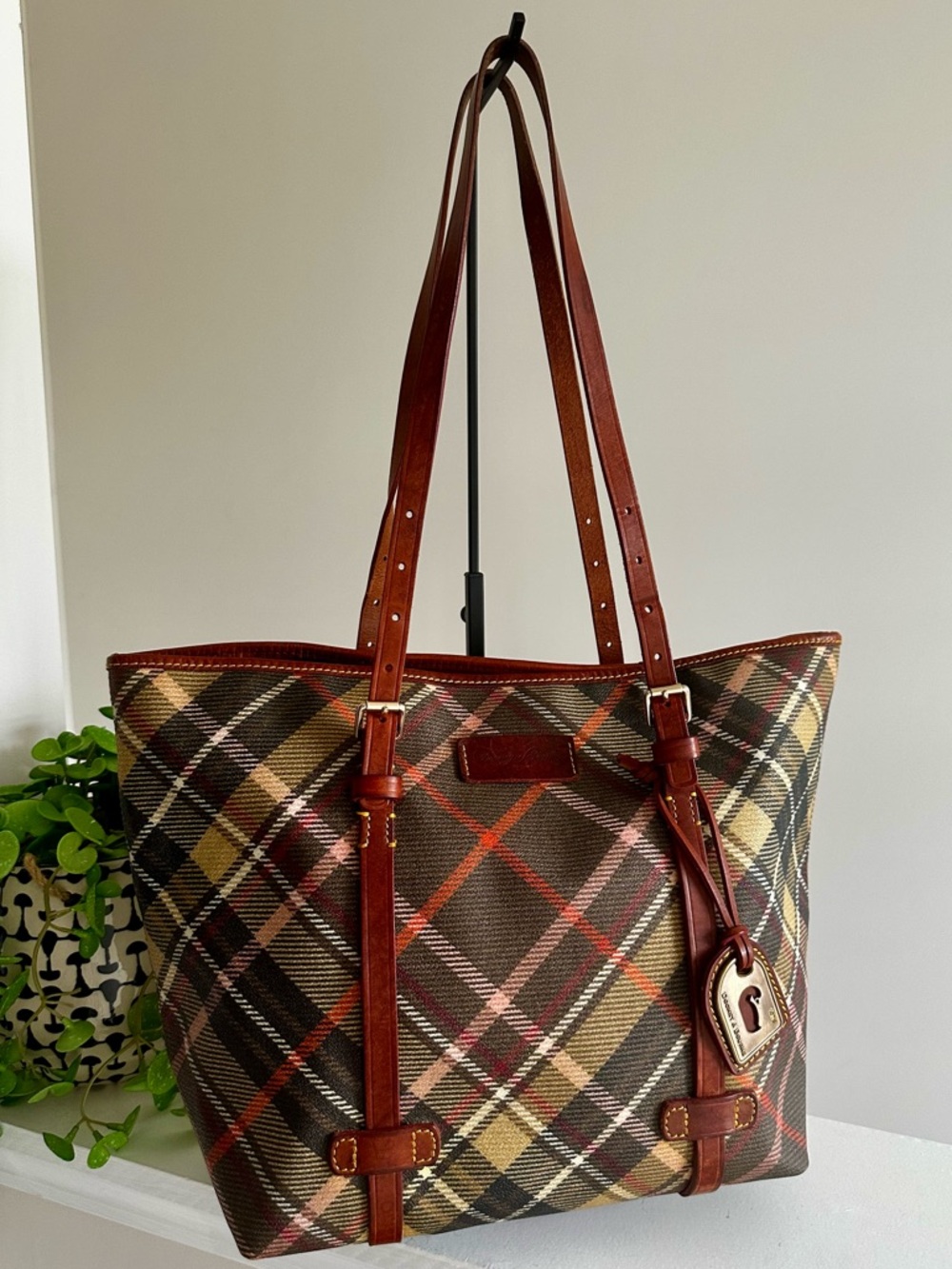Dooney & Bourke Tartan Plaid Shopper Tote